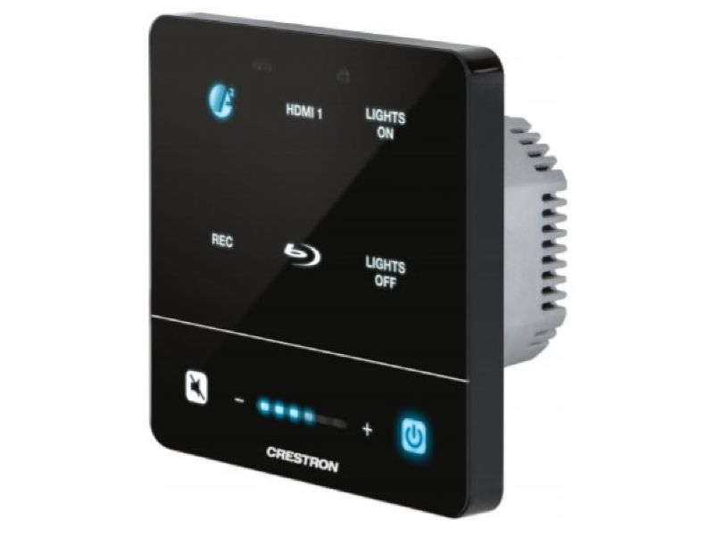 frontal view of the black Crestron 3 Series Media Presentation Controller