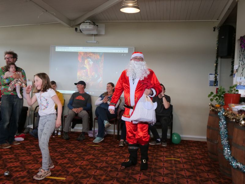 Our family Xmas celebration was hampered by the weather so we converted our training room into a great venue where we welcomed Santa to thrill the kids.