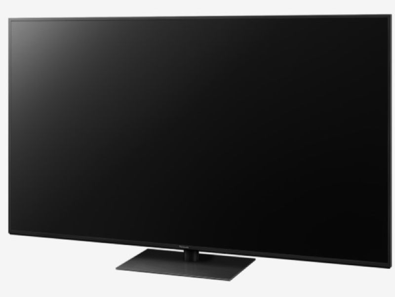 Frontal view of black Panasonic 75'' television