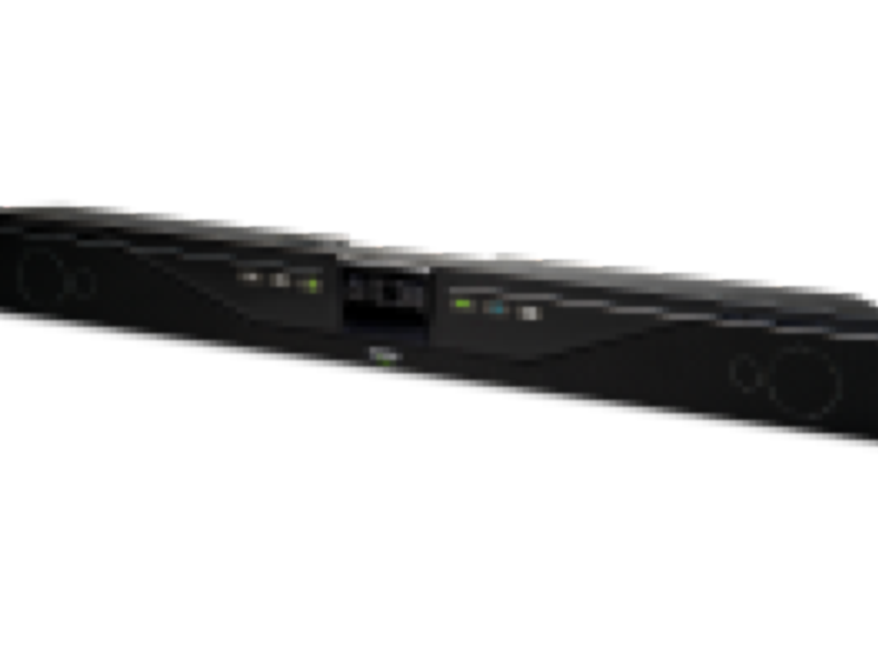 Front view of Yamaha Soundbar can be installed below TV